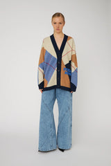 Oversized Patterned Cardigan