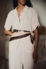 Kinic Silk Scarf in Rose Pink