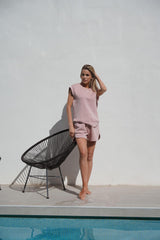 Harmony Sweatshirt and Short Set in Taupe