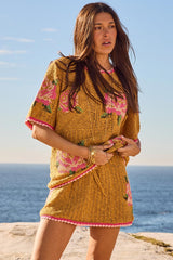 Coastal Granny Knit Skirt in Mustard