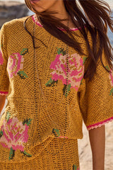 Coastal Granny Top in Mustard