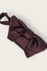 Bow Clutch in Bitter Chocolate