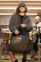 Harlow Quilted Bucket Tote Bag