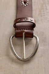 Preston Stud Belt in Mocha
