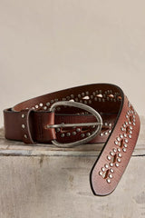 Preston Stud Belt in Mocha