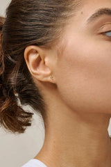 Protective Cross Studs in Gold