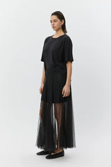 Maxi Tulle Skirt in Black