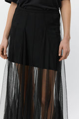 Maxi Tulle Skirt in Black