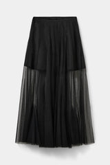 Maxi Tulle Skirt in Black