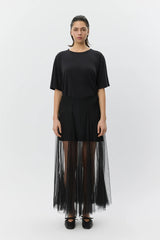 Maxi Tulle Skirt in Black
