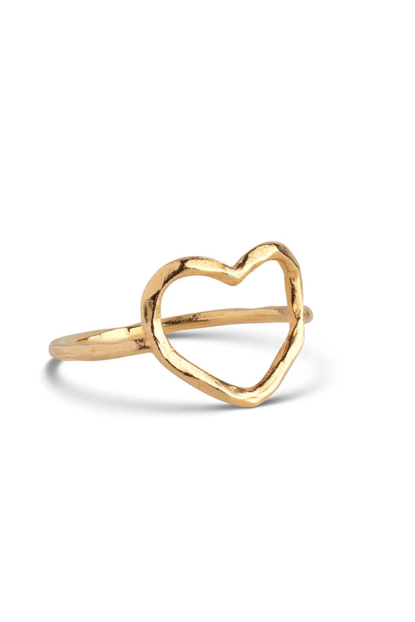 Hammered Heart Ring
