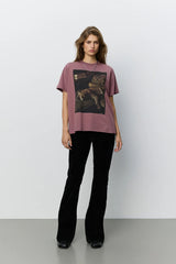 River Boxy T-Shirt in Dusty Plum