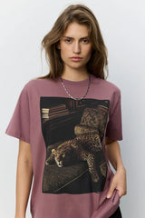 River Boxy T-Shirt in Dusty Plum