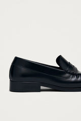 Rivet Leather Loafers in Black