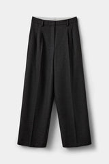 Rosalinda Wide Leg Trousers in Dark Grey