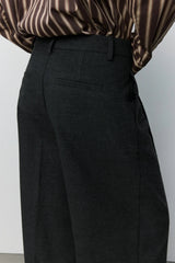 Rosalinda Wide Leg Trousers in Dark Grey