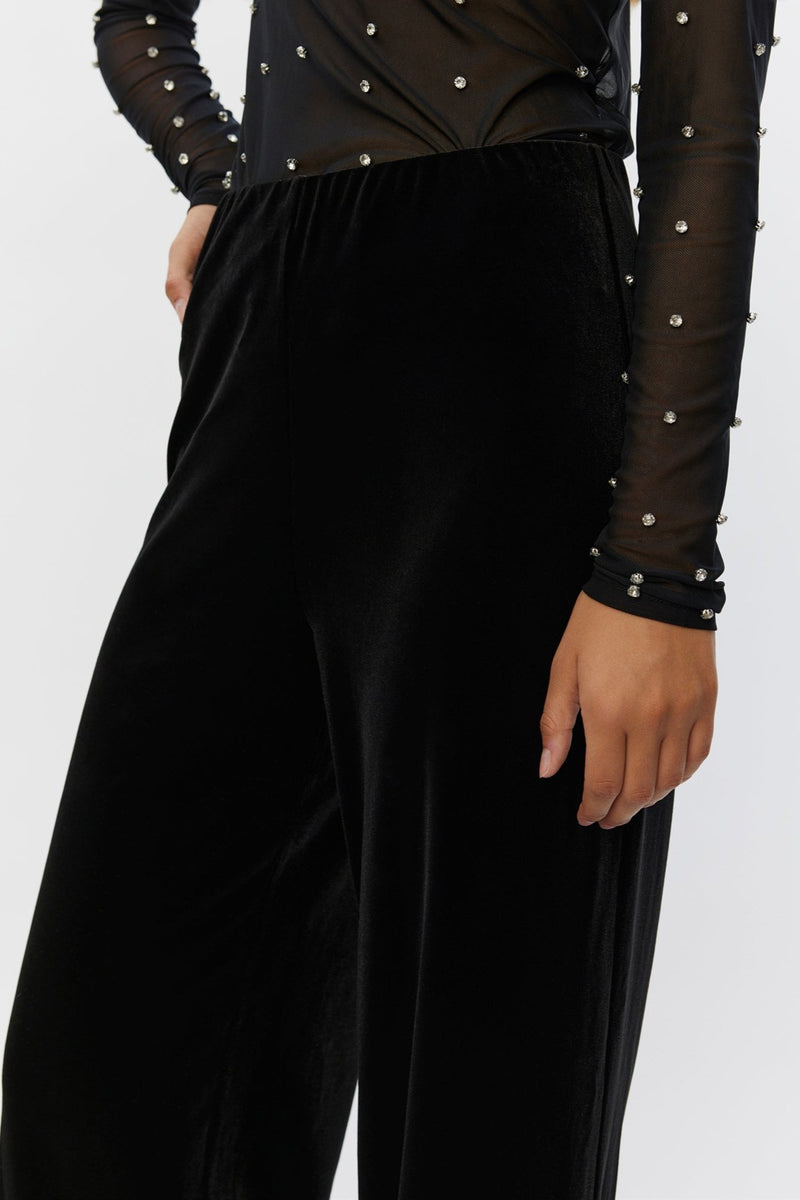 Velvet Trouser in Black