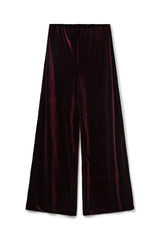 Velvet Trouser in Burgundy