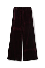 Velvet Trouser in Burgundy