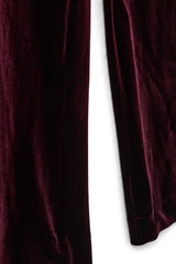 Velvet Trouser in Burgundy