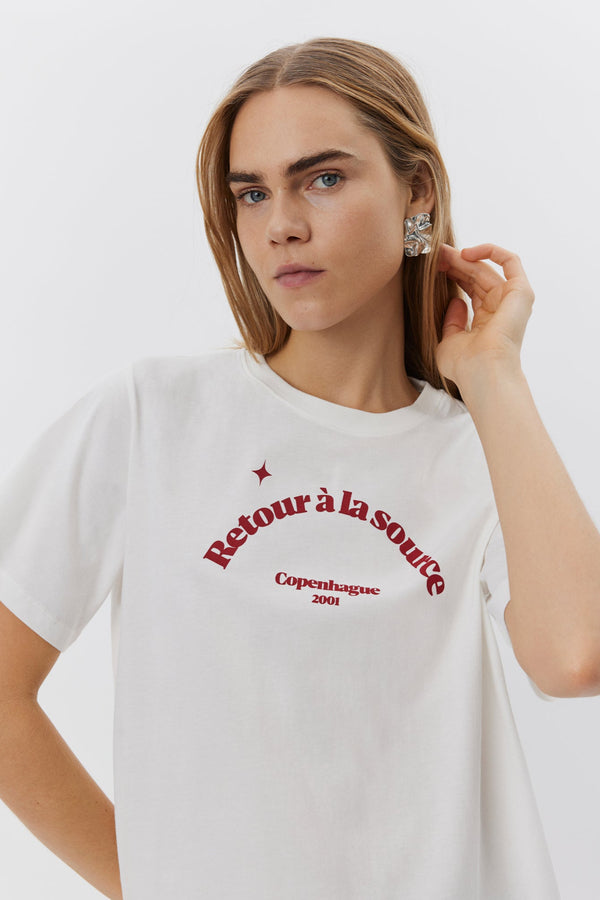 Zena Slogan Tee in White