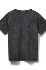 Zena Slogan Tee in Washed Black