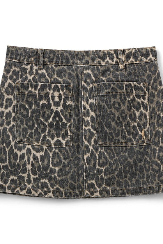 Leopard Mini Skirt