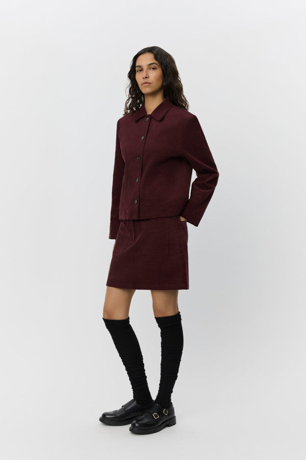 Leona Skirt in Burgundy