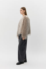 Faux Feather Jacket