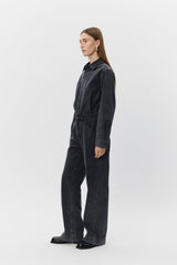 Joelle Denim Jumpsuit in Washed Black