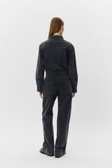 Joelle Denim Jumpsuit in Washed Black
