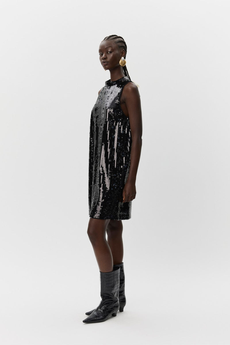 Sparkle Bow Dress in Black