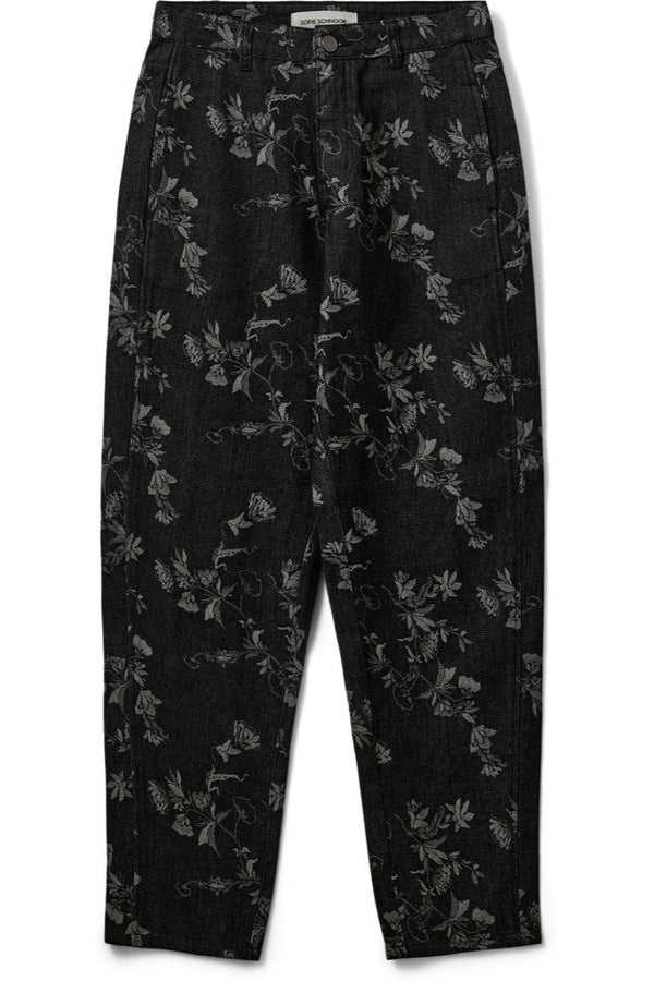 Floral Jeans in Black