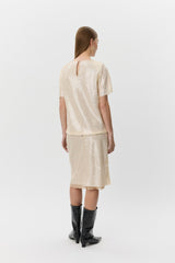 Marylin Sparkle Skirt in Blush