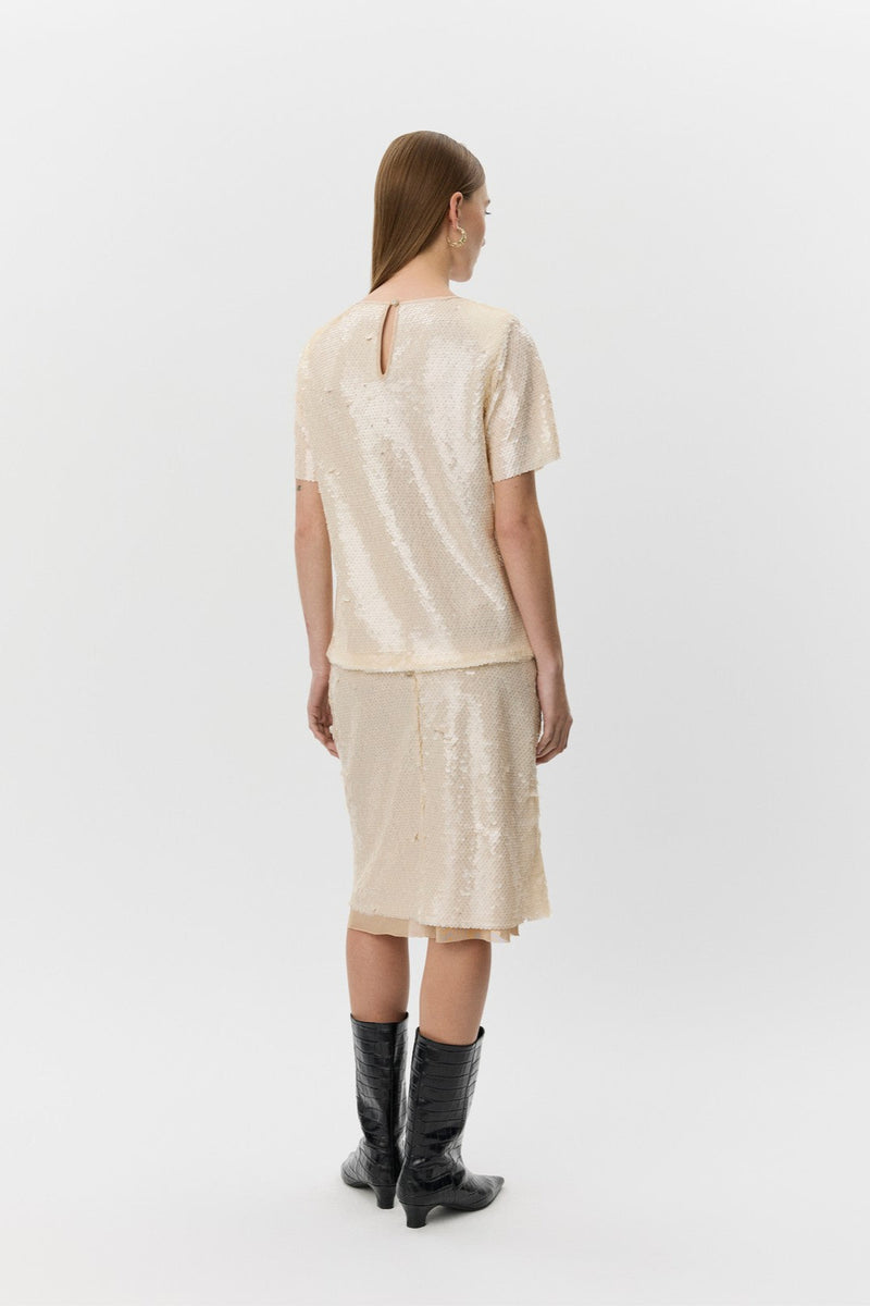 Marylin Sparkle Skirt in Blush