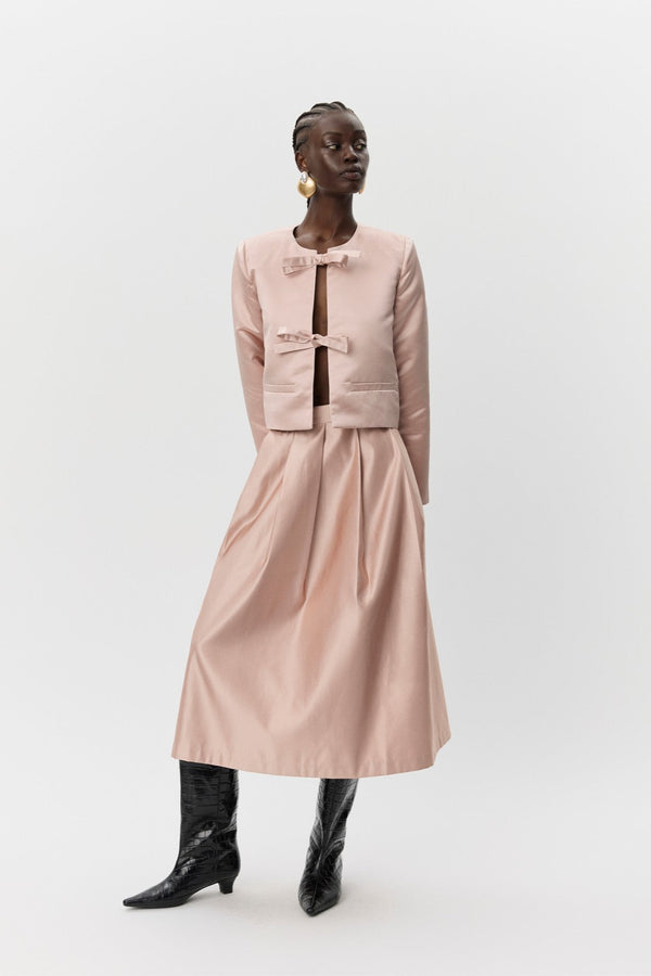 Satin Skirt in Blush