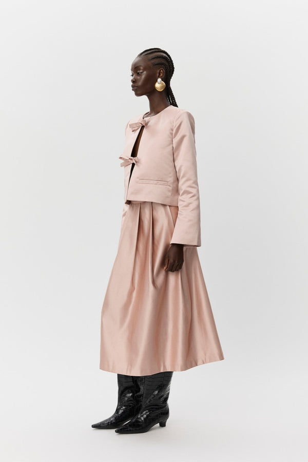 Satin Skirt in Blush