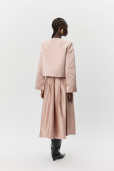 Satin Skirt in Blush