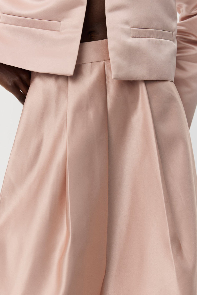 Satin Skirt in Blush