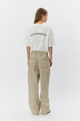 Keep Dreaming Slogan T-Shirt in White