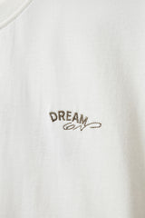 Keep Dreaming Slogan T-Shirt in White