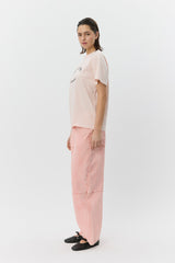 Tapered Fit Jeans in Light Rose