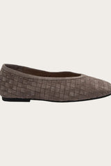 Ana Ballerina Flats in Stone Grey
