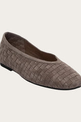 Ana Ballerina Flats in Stone Grey