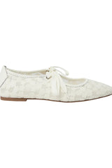 Ellie Ballerina Flats in Off White