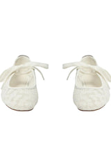 Ellie Ballerina Flats in Off White