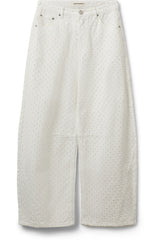 Barrell Shape Jean in Off White