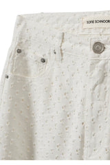 Barrell Shape Jean in Off White