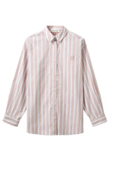 Oversized Striped Shirt in Light Rose