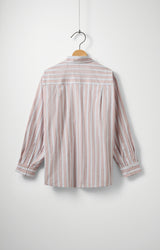 Oversized Striped Shirt in Light Rose